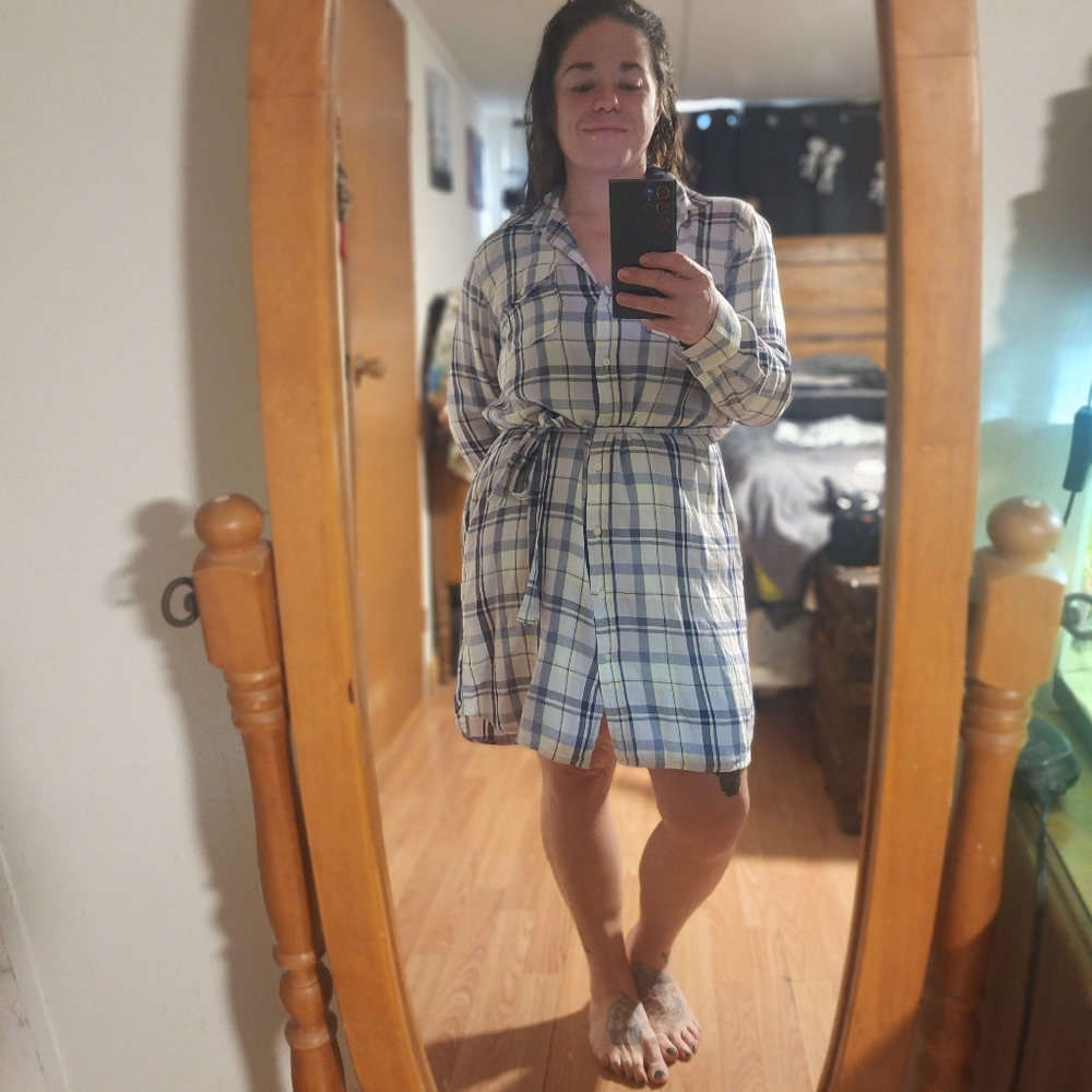 GAP tshirt Flannel dress